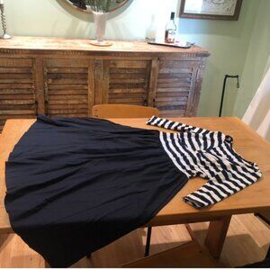 Navy Striped Maritime-Inspired Dress -- Acevog -- L/G